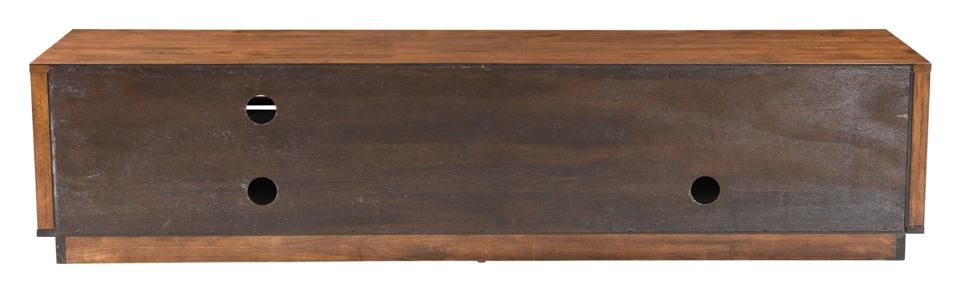Linea Solid Wood Slatted TV Stand Entertainment Console, Walnut Finish 71" - Revel Sofa 