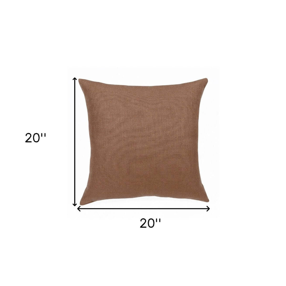 Linen Zippered Pillow in Variety of Solid Colors - 20" X 20" - Revel Sofa 