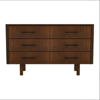 Logan MCM Style Solid Wood Dresser 6 Drawers (55