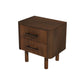 Logan MCM Walnut Bedroom Nightstand With 2 Drawers - Revel Sofa 