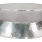 Madryn Metal Round Coffee Table in Sleek Silver - Revel Sofa 