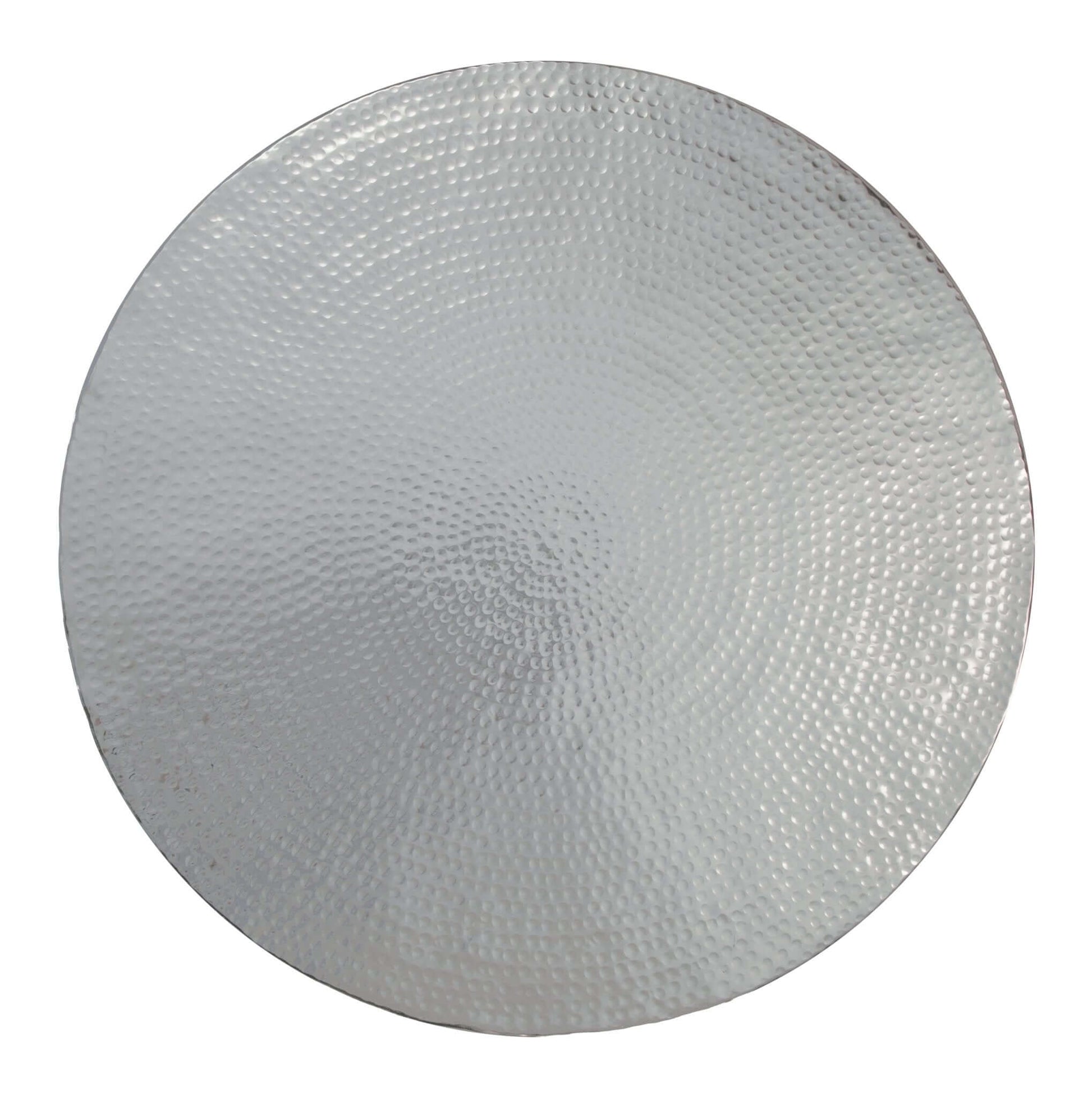 Madryn Metal Round Coffee Table in Sleek Silver - Revel Sofa 