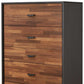 Manufactured Wood Five Dresser Drawer Chest - 2 Colors Available - Revel Sofa 