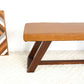 Marley MCM Genuine Leather Wood Bench - Revel Sofa 