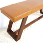 Marley MCM Genuine Leather Wood Bench - Revel Sofa 