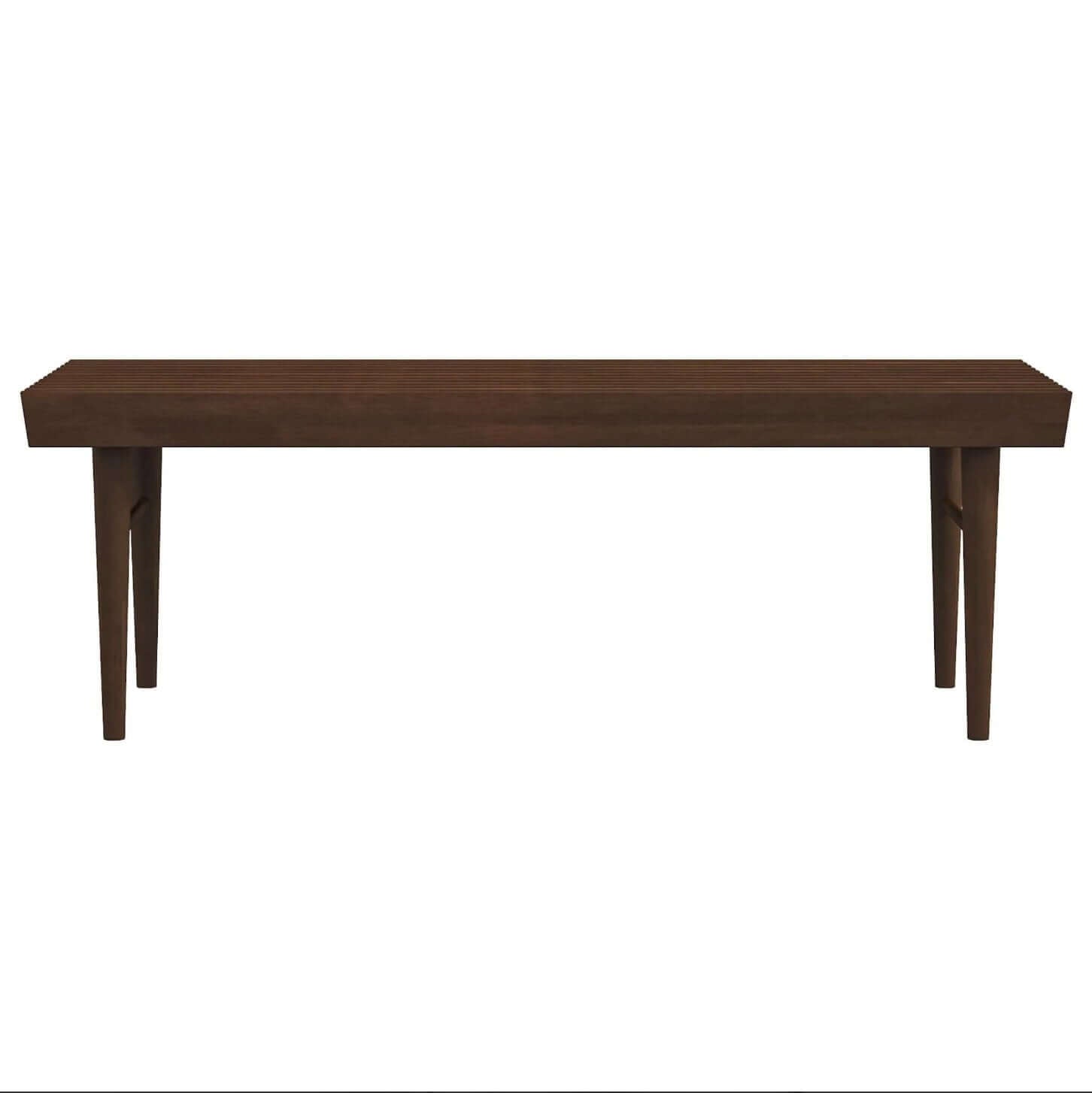 Mia MCM Style Slated Solid Wood Bench 47” - Revel Sofa 