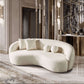 Drake Japandi Curvy Modern Minimalist Boucle Sofa Couch 89" - Revel Sofa 