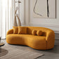 Drake Japandi Curvy Modern Minimalist Boucle Sofa Couch 89" - Revel Sofa 