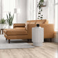 Modern Tufted Leather Chaise Sofa Sectional 101” – Anthony MCM Genuine Leather L-Shape Couch in a stylish living room.