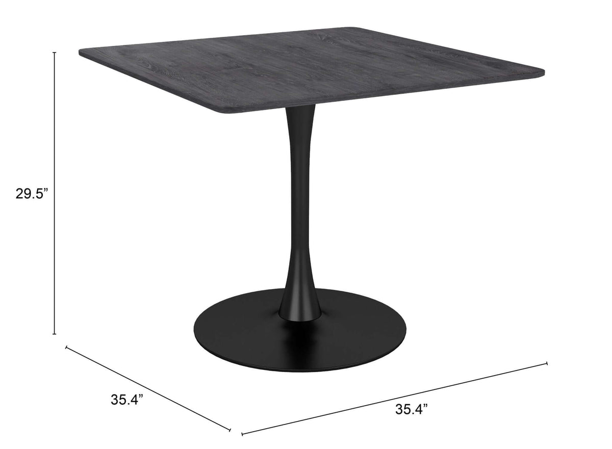 Molly Sleek Square Top Dining Table (Various Color Options) - Revel Sofa 