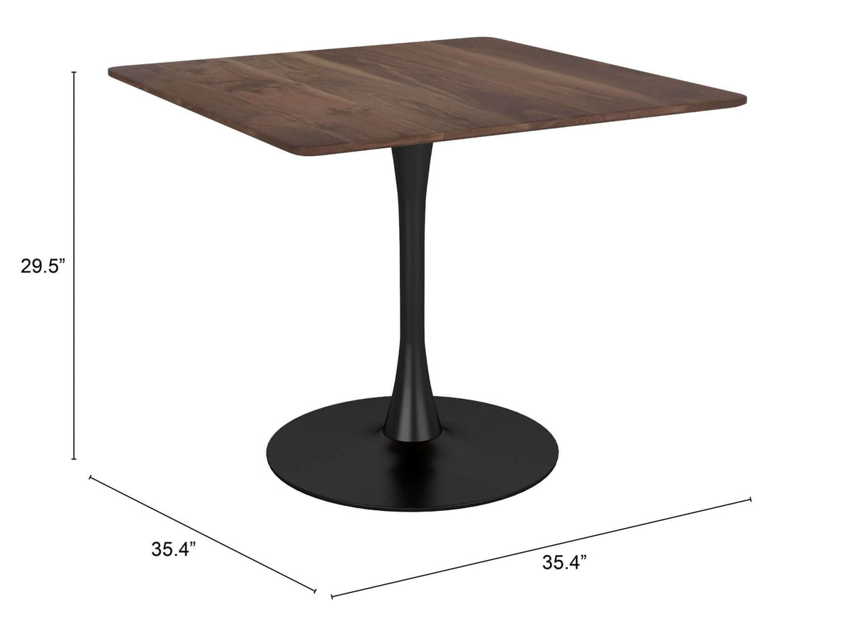 Molly Sleek Square Top Dining Table (Various Color Options) - Revel Sofa 