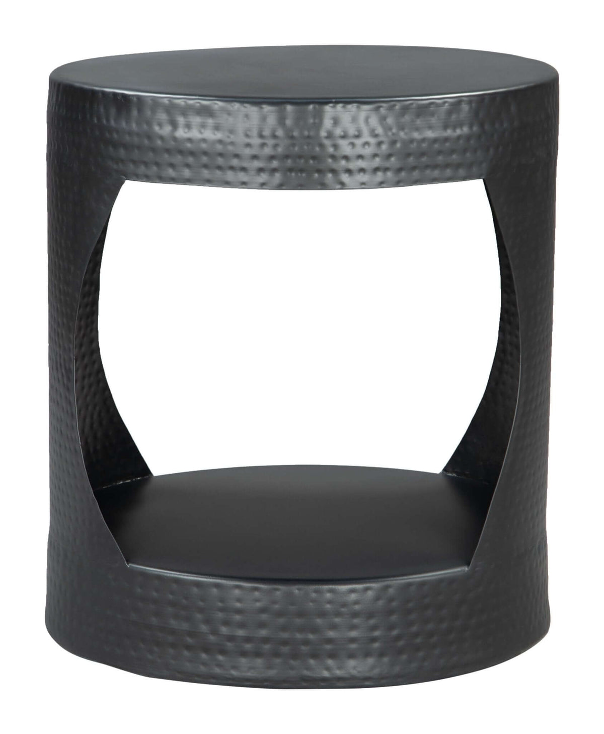 Nuuk Cylindrical Iron Side End Table in Black - Revel Sofa 