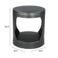 Nuuk Cylindrical Iron Side End Table in Black - Revel Sofa 