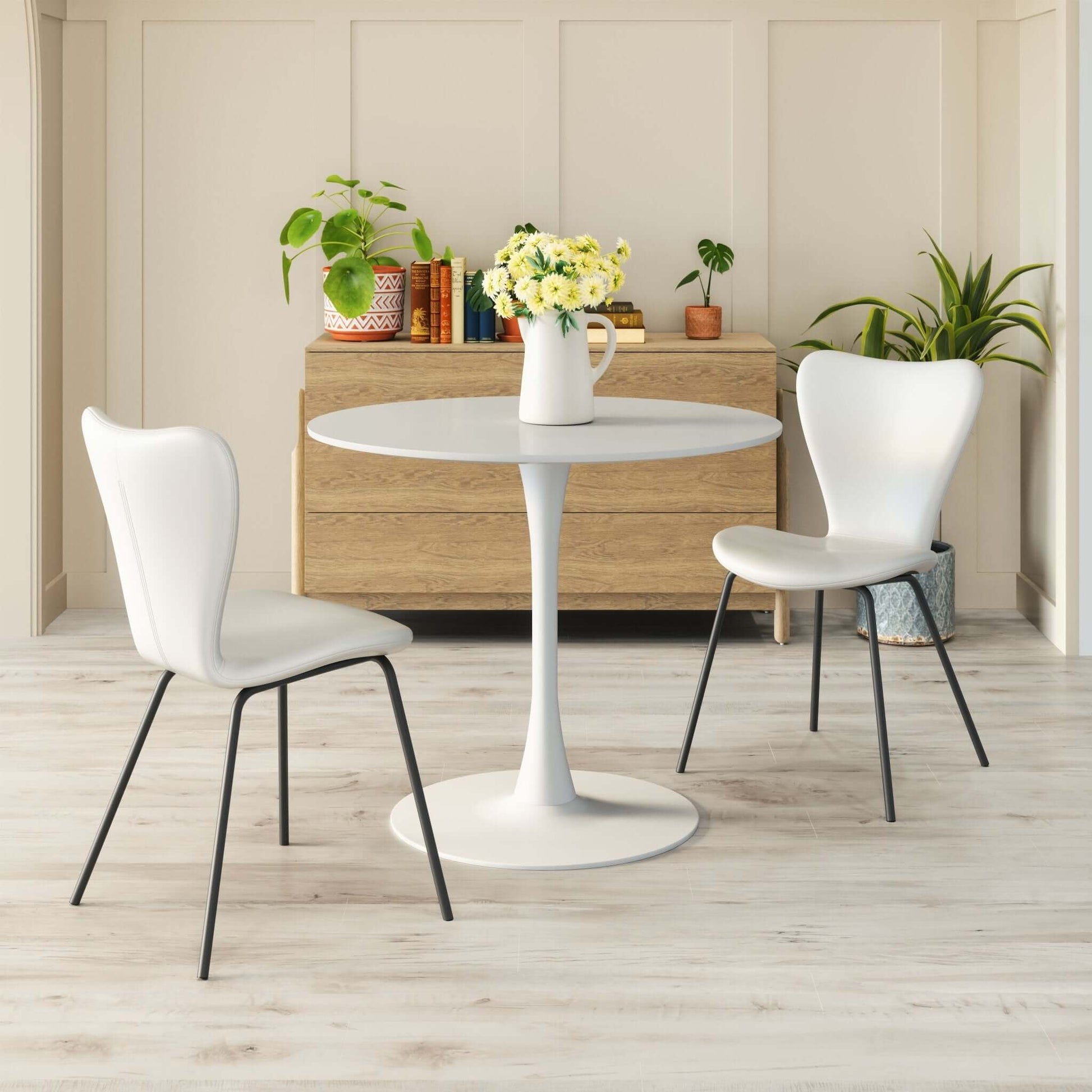 Opus Round Top Dining Table in Variety of Colors - Revel Sofa 