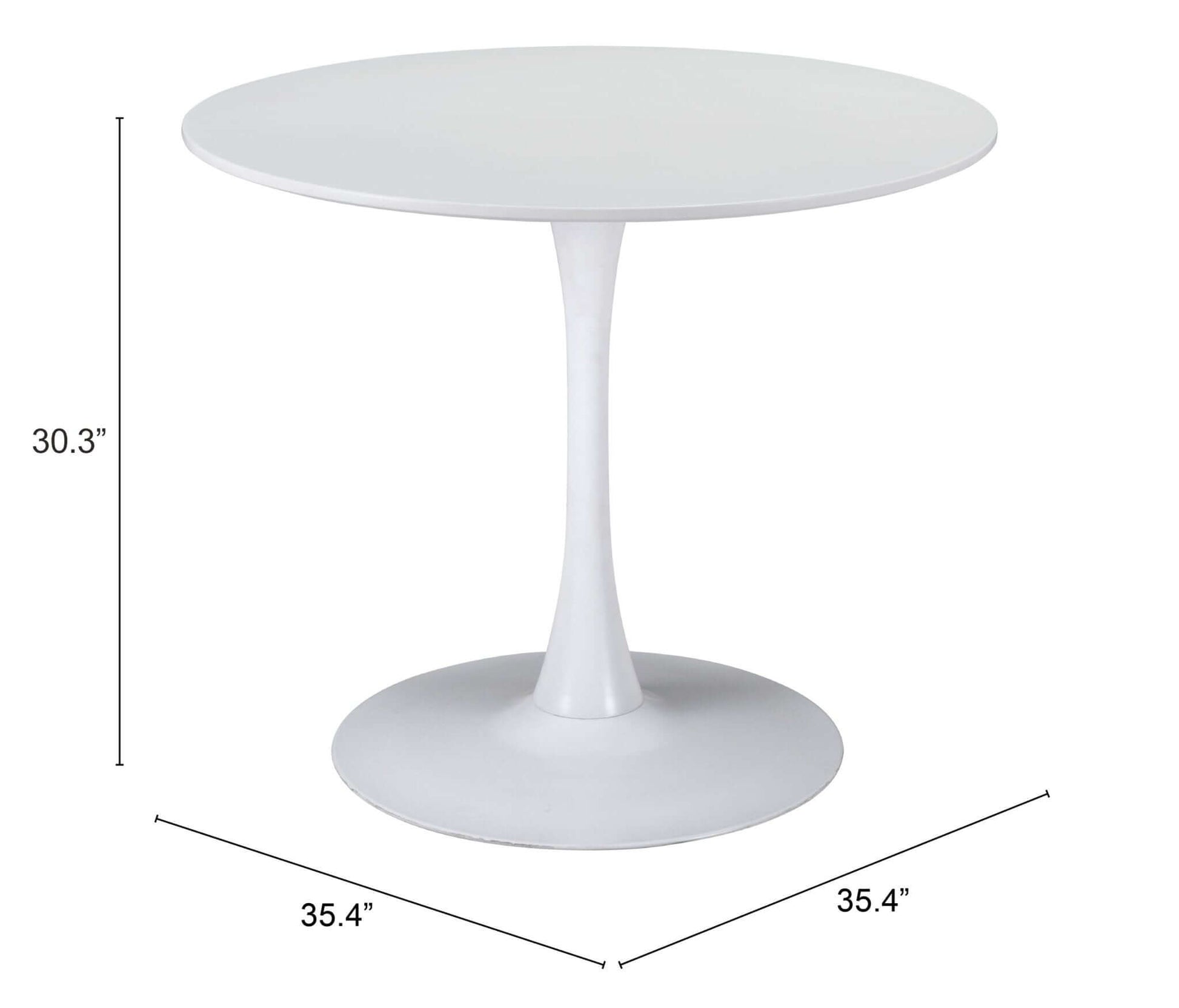 Opus Round Top Dining Table in Variety of Colors - Revel Sofa 