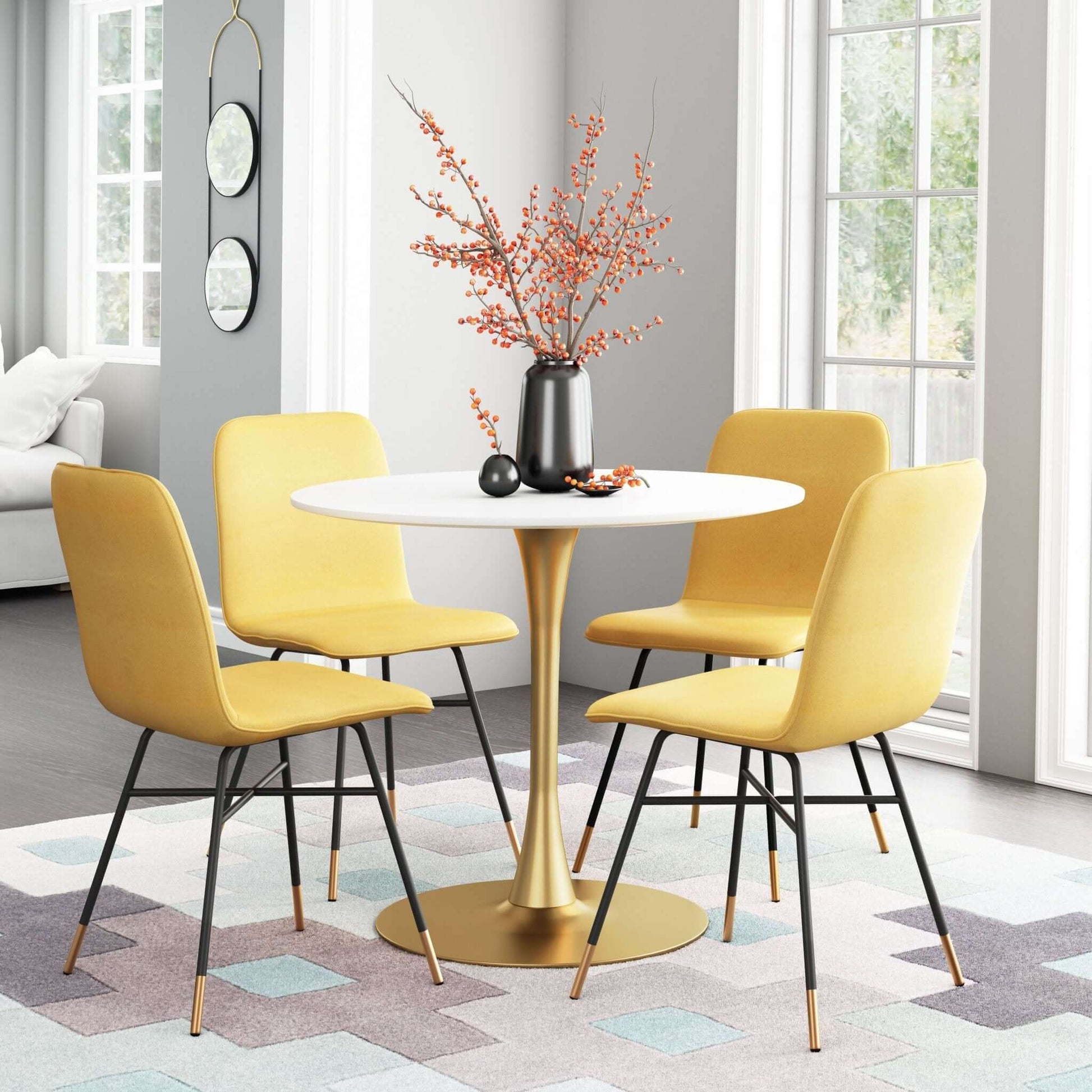 Opus Round Top Dining Table in Variety of Colors - Revel Sofa 