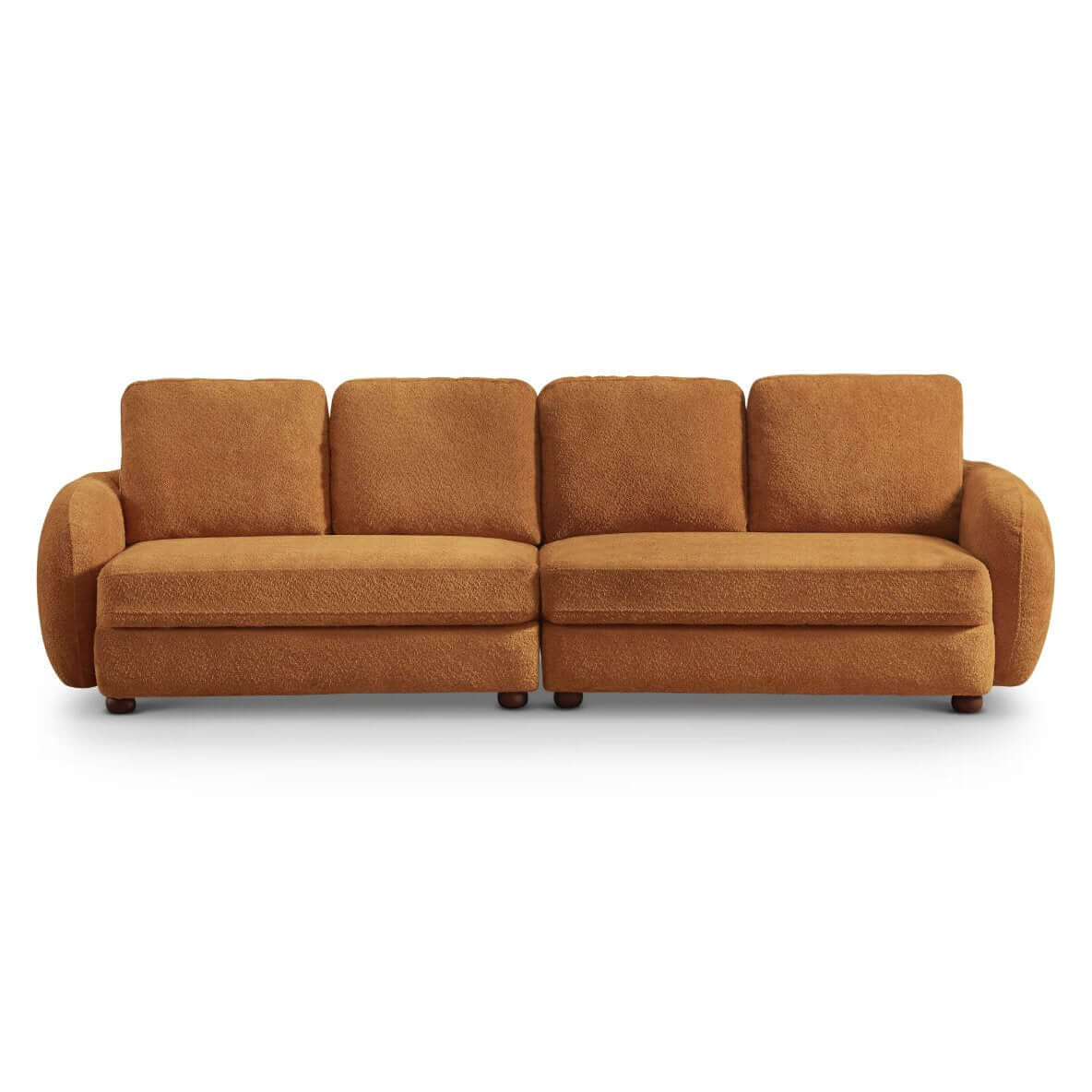 Paton MCM Style Boucle Fabric 4 Seater Sofa 114” - Revel Sofa 