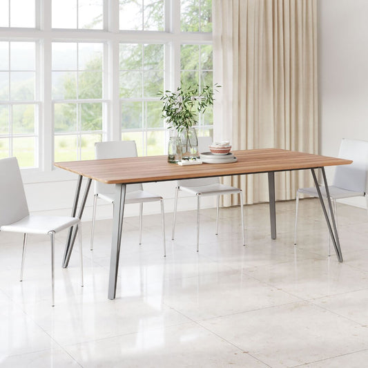 Perpignan Large Rectangular Dining Table Walnut Brown Top - Revel Sofa