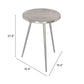 Politik Modern Silver Metallic End Side Table - Revel Sofa 