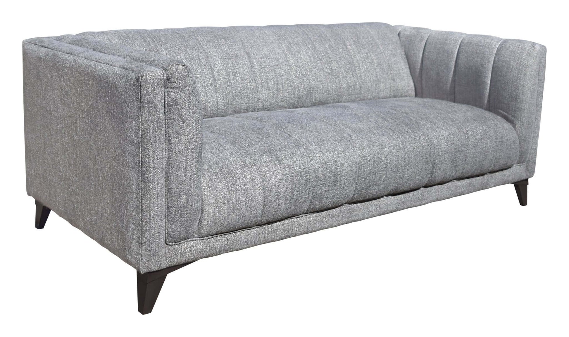 Punta Cana MCM Style Channel Tufted Polyester Fabric Sofa 79” - Revel Sofa 