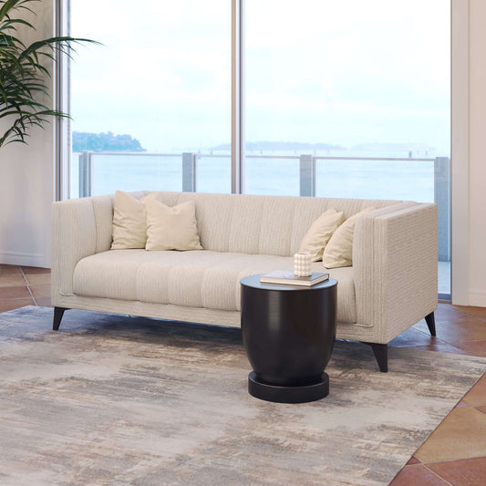 Punta Cana MCM Style Channel Tufted Polyester Fabric Sofa 79” - Revel Sofa 