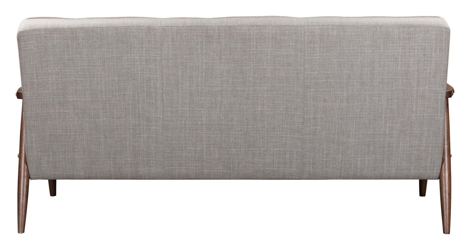 Rocky MCM Style Button Tufted Sofa in Gray 68” - Revel Sofa 