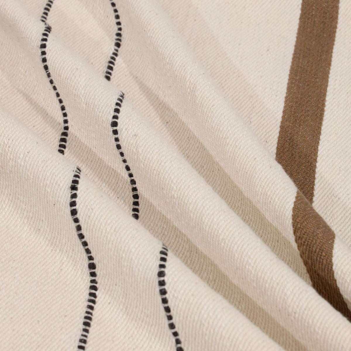 Striped Cotton Zippered Throw Pillow (20" X 20") - Revel Sofa 