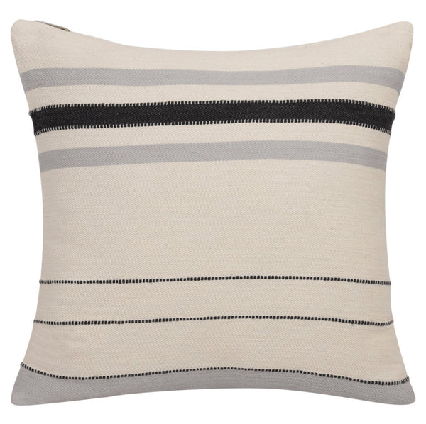 Striped Cotton Zippered Throw Pillow (20 X 20) - Revel Sofa