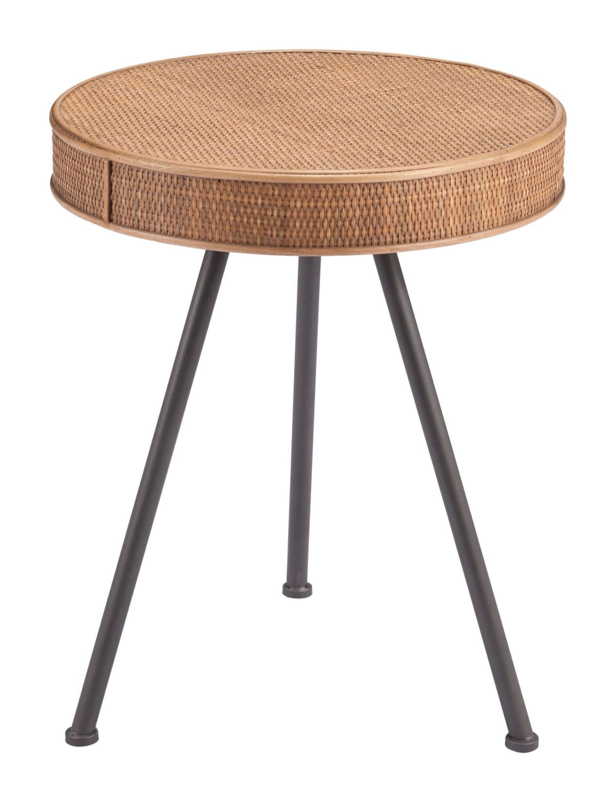 Stuart Rattan Weave Side Accent End Table - Revel Sofa 