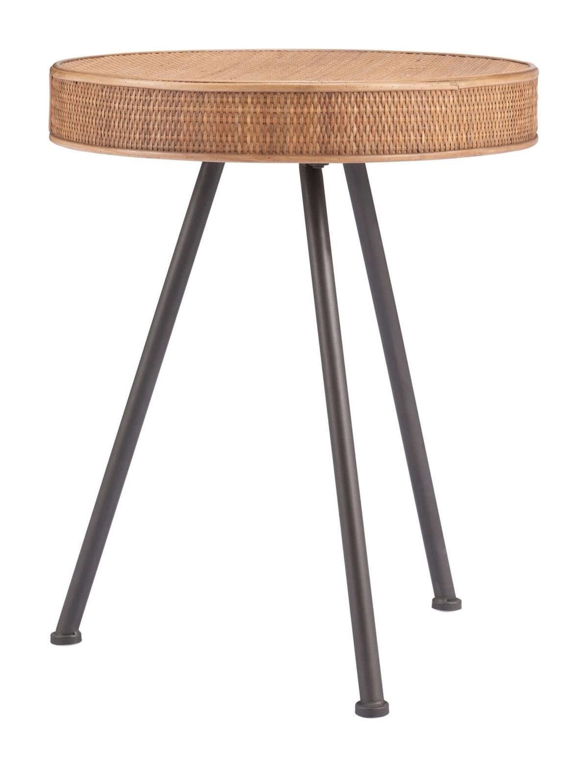 Stuart Rattan Weave Side Accent End Table - Revel Sofa 