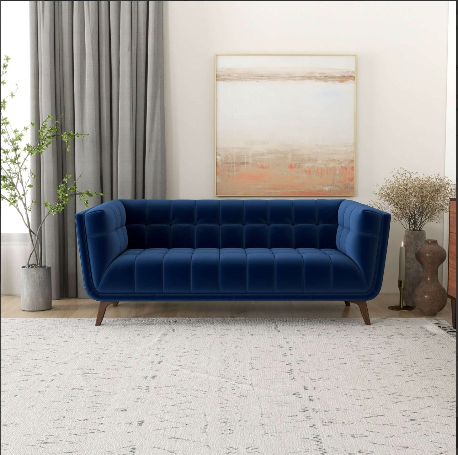 Addison MCM Styled Tufted Sofa Couch 86” - Revel Sofa 
