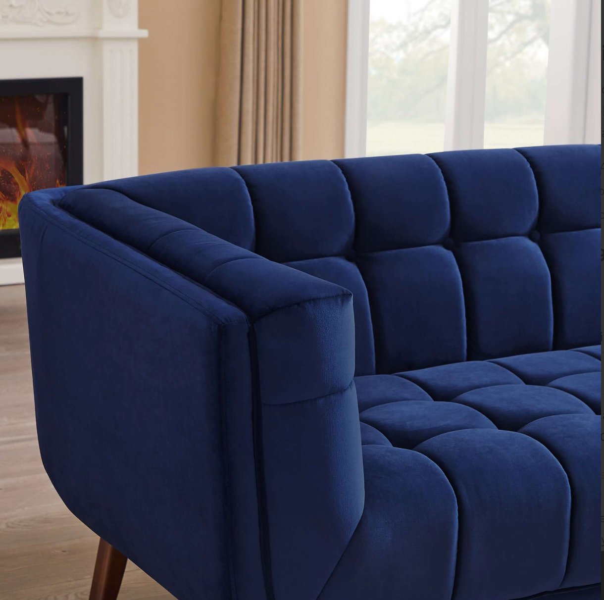 Addison MCM Styled Tufted Sofa Couch 86” - Revel Sofa 