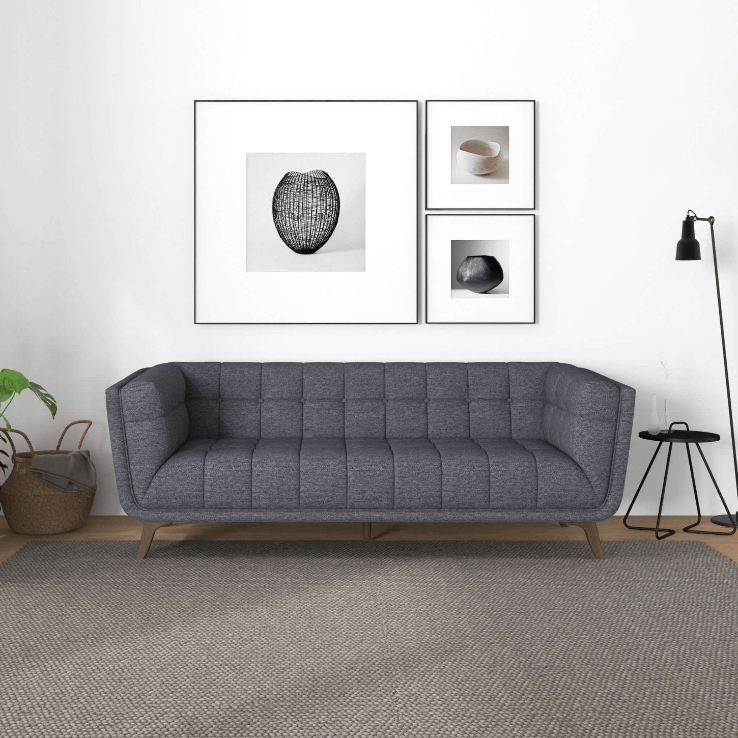 Addison MCM Styled Tufted Sofa Couch 86” - Revel Sofa 
