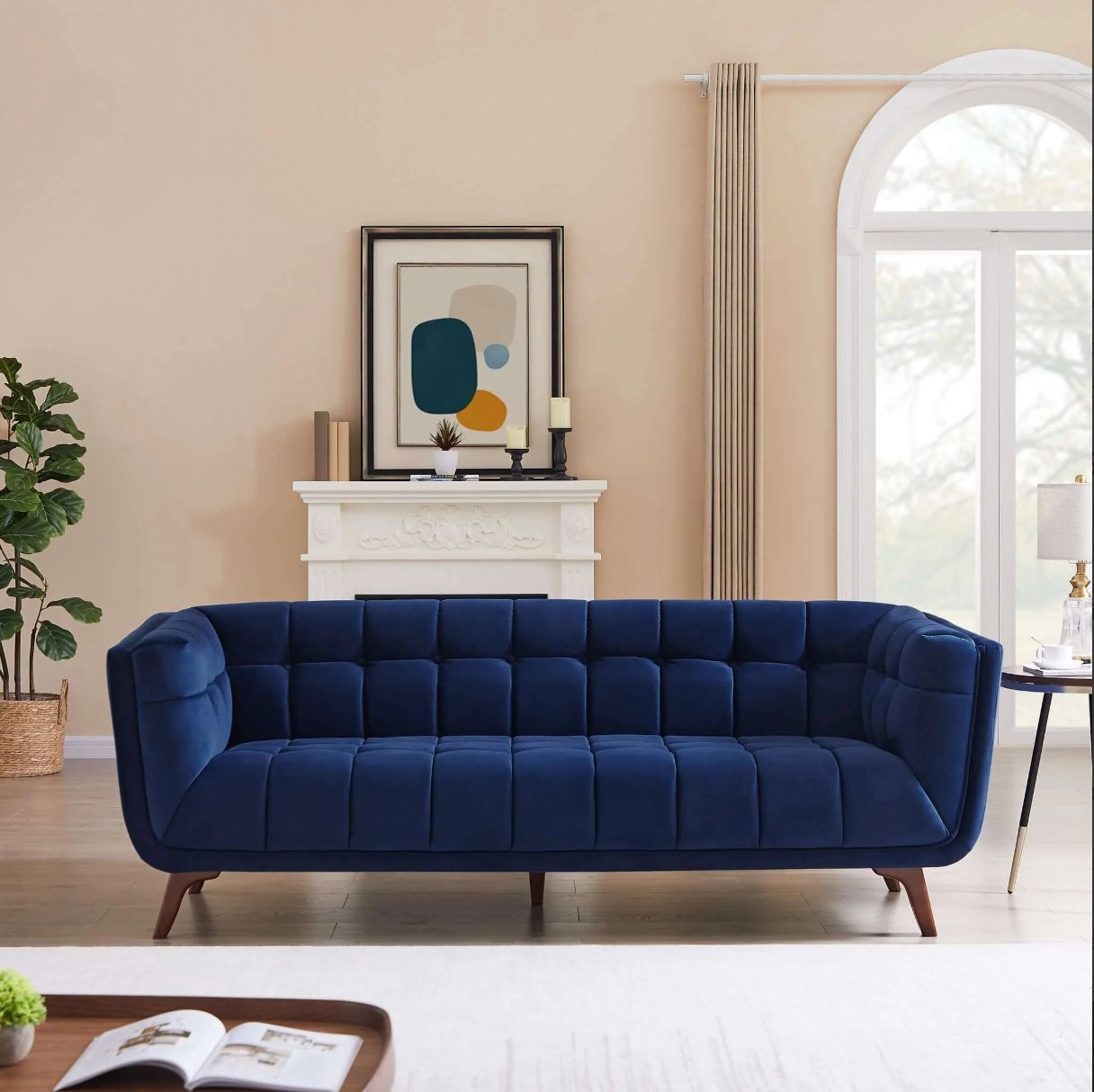 Addison MCM Styled Tufted Sofa Couch 86” - Revel Sofa 