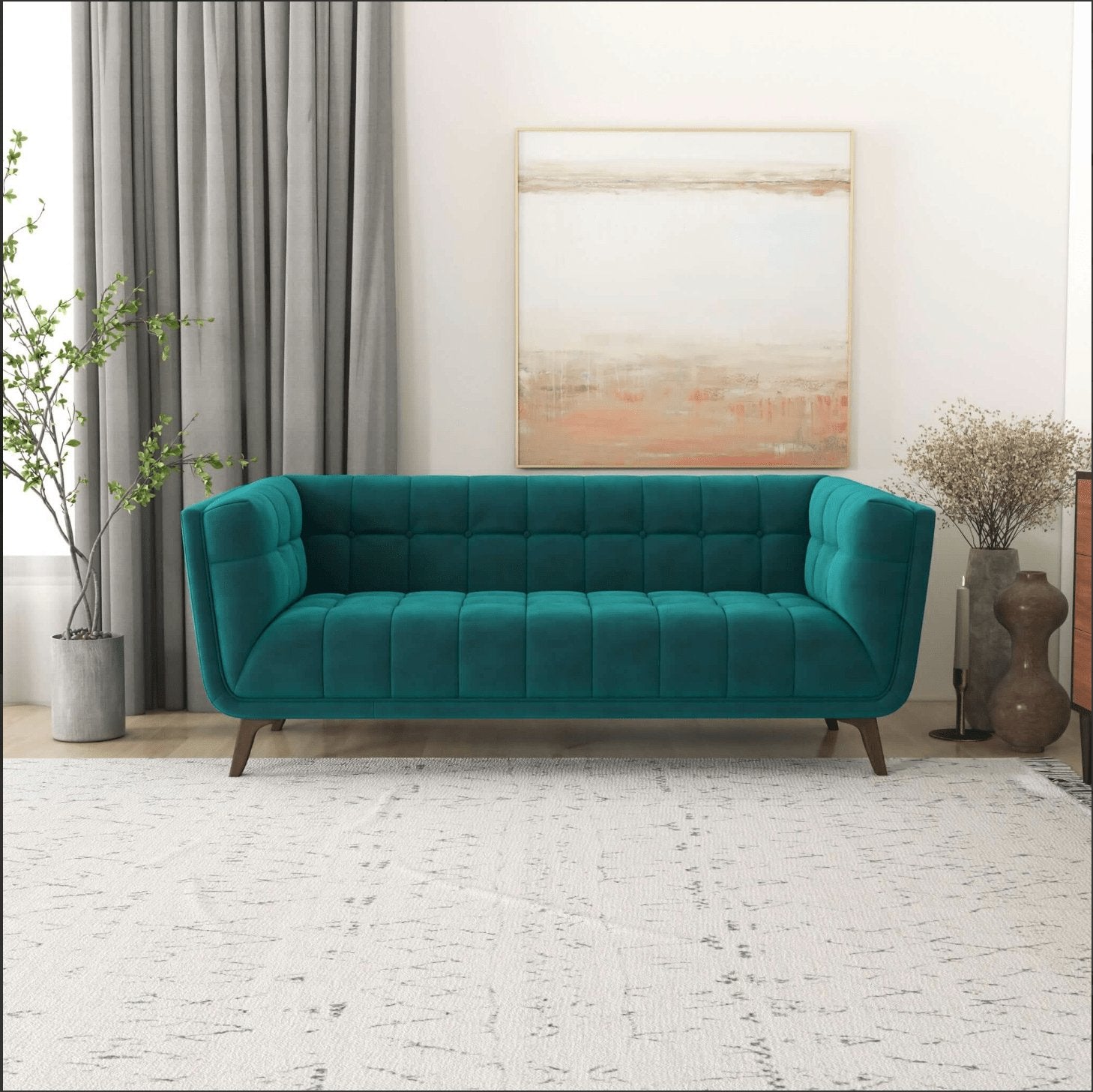 Addison MCM Styled Tufted Sofa Couch 86” - Revel Sofa 