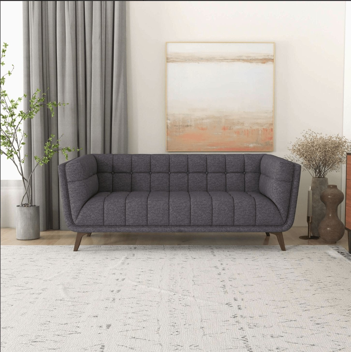 Addison MCM Styled Tufted Sofa Couch 86” - Revel Sofa 