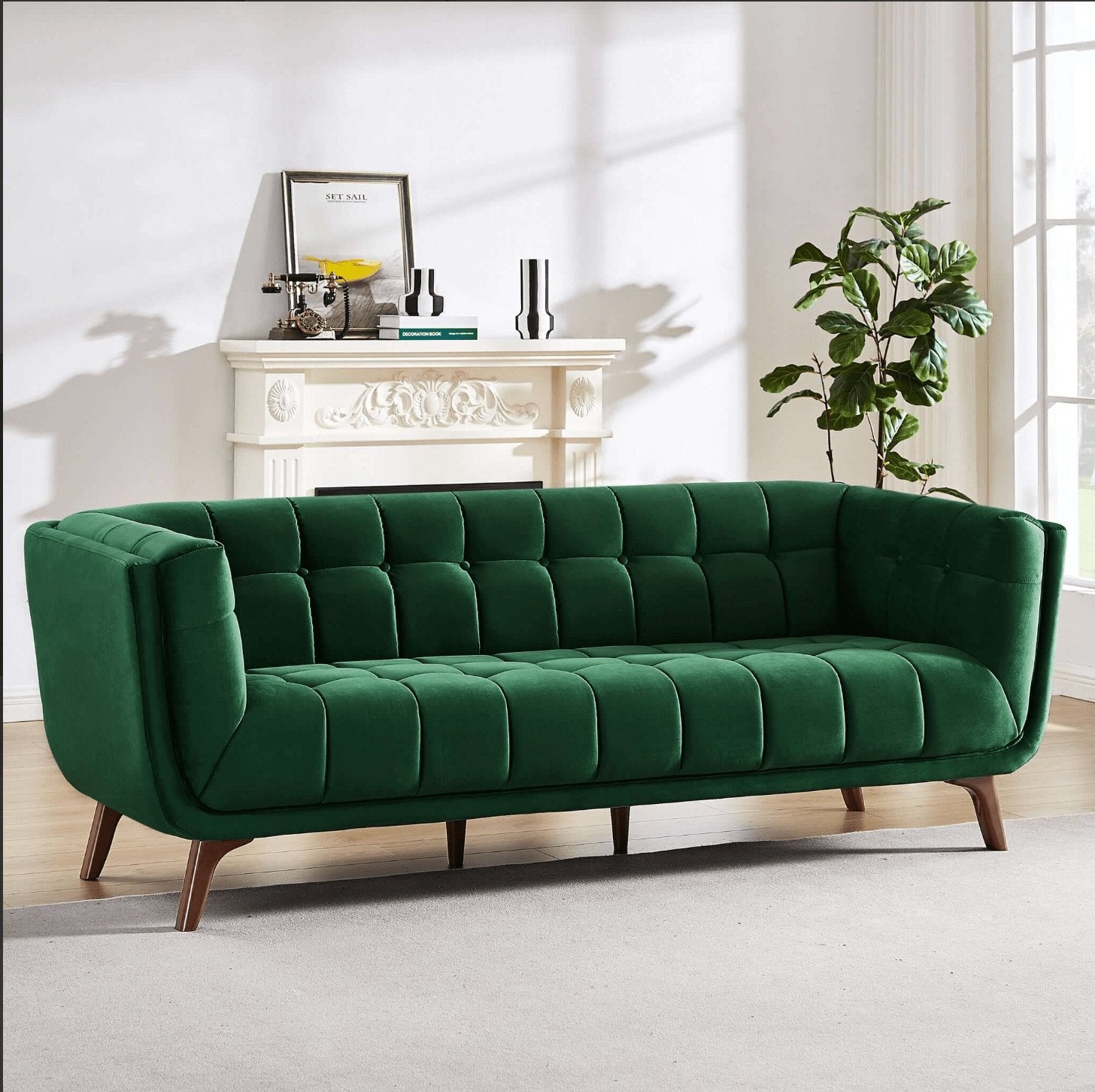 Addison MCM Styled Tufted Sofa Couch 86” - Revel Sofa 