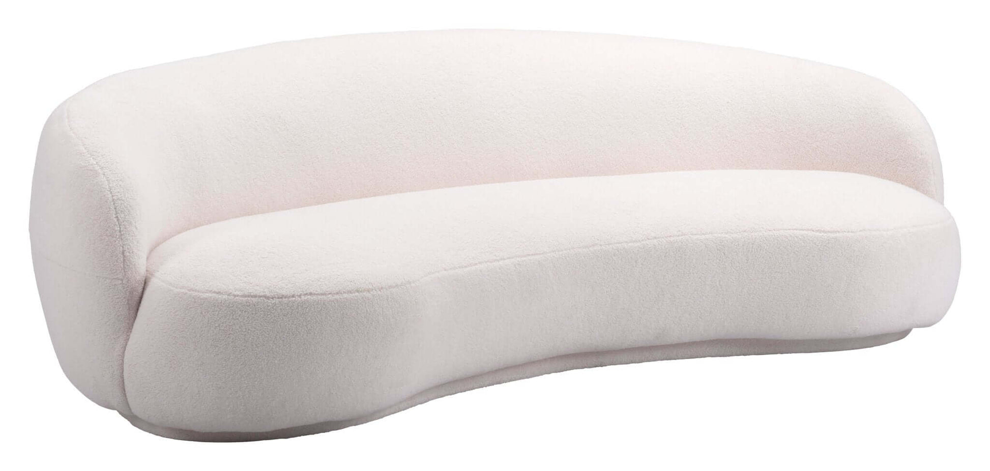Tibet Modern Curvy Boucle Sofa 92” - Revel Sofa 